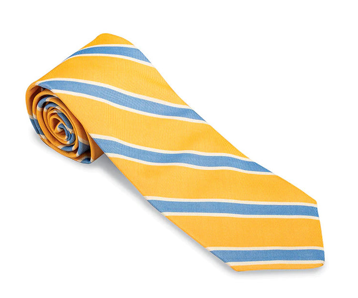 R. Hanauer Yellow Hallberg Stripes Necktie