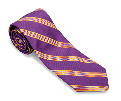 R. Hanauer Purple Iverson Stripes Necktie