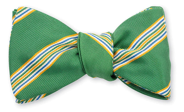 R. Hanauer Iverson Stripe Bowtie: Green