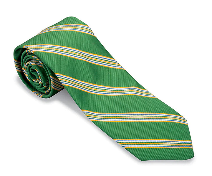 R. Hanauer Green Iverson Stripes Necktie