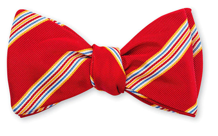 R. Hanauer Iverson Stripe Bowtie: Red