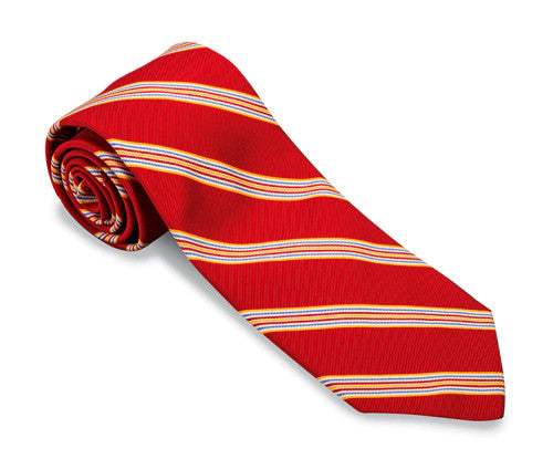 R. Hanauer Red Iverson Stripes Necktie