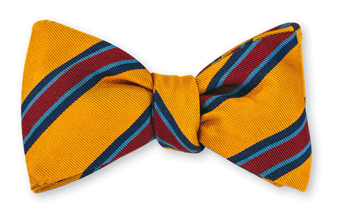 R. Hanauer Gold Vista Stripes Bow Tie