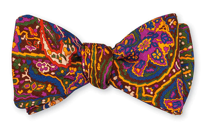 R. Hanauer Blue Morrell Paisley Bow Tie