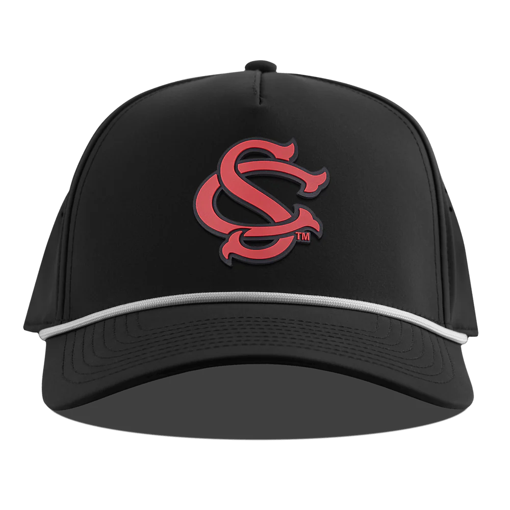 Branded Bills University of South Carolina "South Carolina Baseball" Curved 5 Panel Rope Hat: Black
