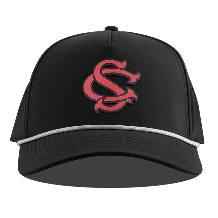 Branded Bills University of South Carolina "South Carolina Baseball" Curved 5 Panel Rope Hat: Black