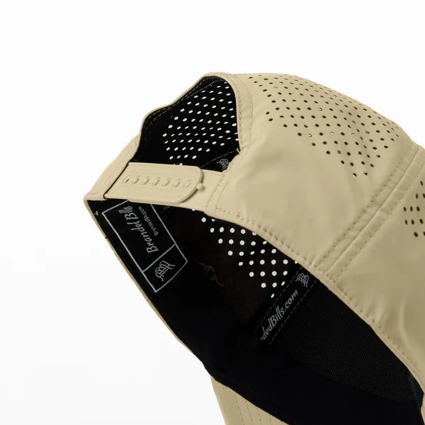 Branded Bills Bare Curved 5 Panel Rope Hat: Desert with White Rope