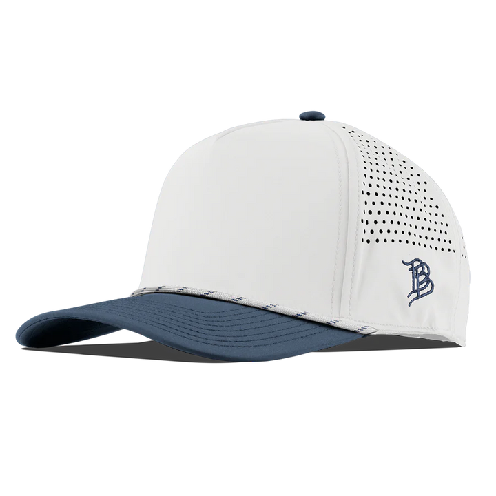 Branded Bills Bare Curved 5 Panel Rope Hat: White/Orion