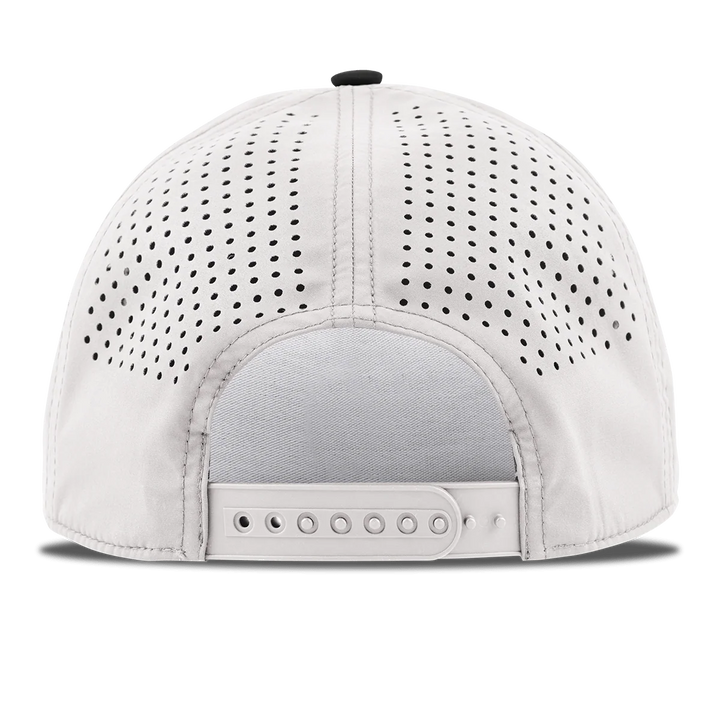 Branded Bills Bare Curved 5 Panel Rope Hat: Black/White