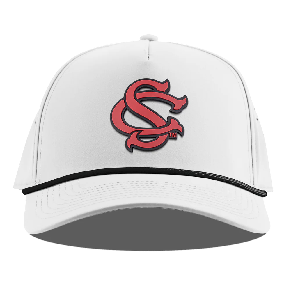 Branded Bills University of South Carolina "South Carolina Baseball" Curved 5 Panel Rope Hat: White
