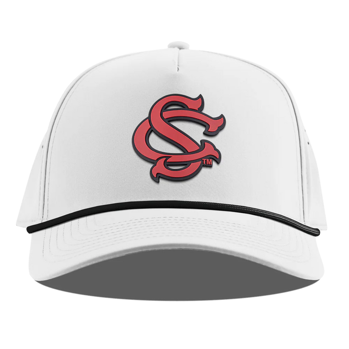 Branded Bills University of South Carolina "South Carolina Baseball" Curved 5 Panel Rope Hat: White