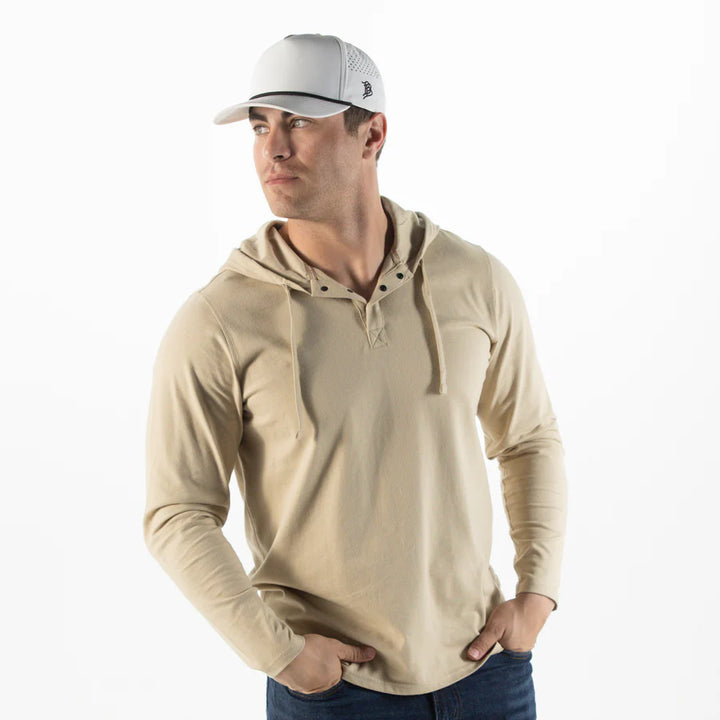 Branded Bills Bare Curved 5 Panel Rope Hat: White with Black Rope