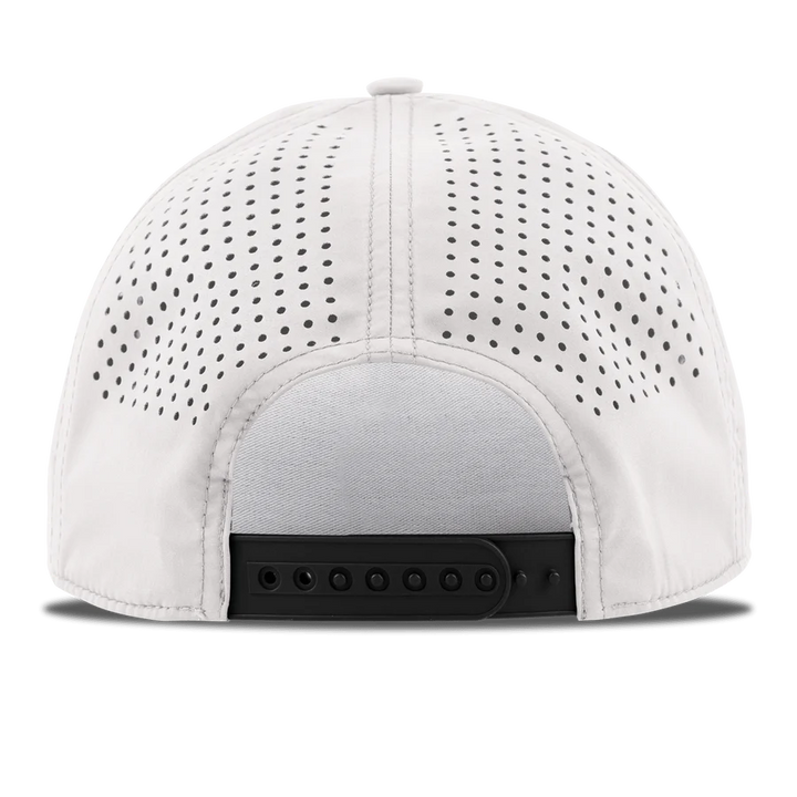 Branded Bills Bare Curved 5 Panel Rope Hat: White with Black Rope