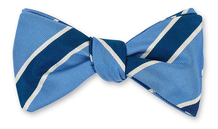 R. Hanauer Cobalt/Navy Crescent Stripes Bow Tie