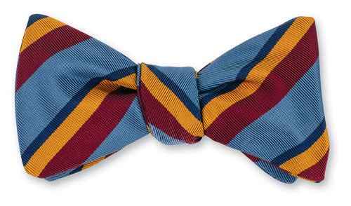 R. Hanauer Blue/Burgundy Bruton Stripes Bow Tie