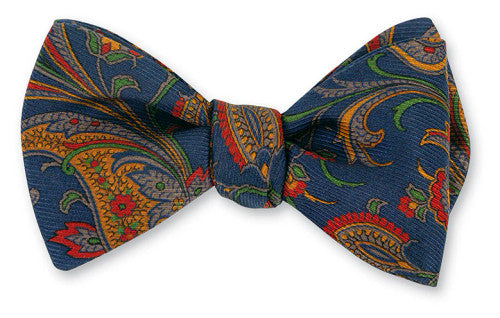 R. Hanauer Navy Alexander Floral Bow Tie