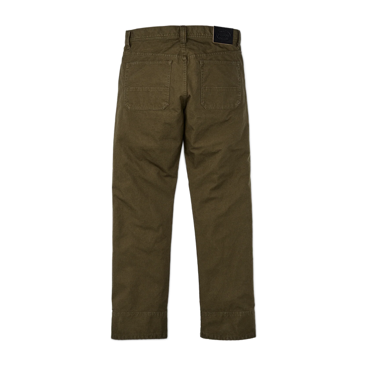 Filson Dry Tin Cloth 5-Pocket Pants: Marsh Olive