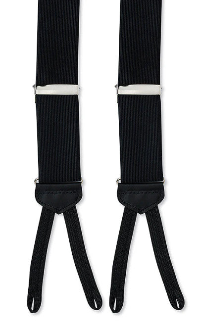 R. Hanauer Black Silk Suspenders