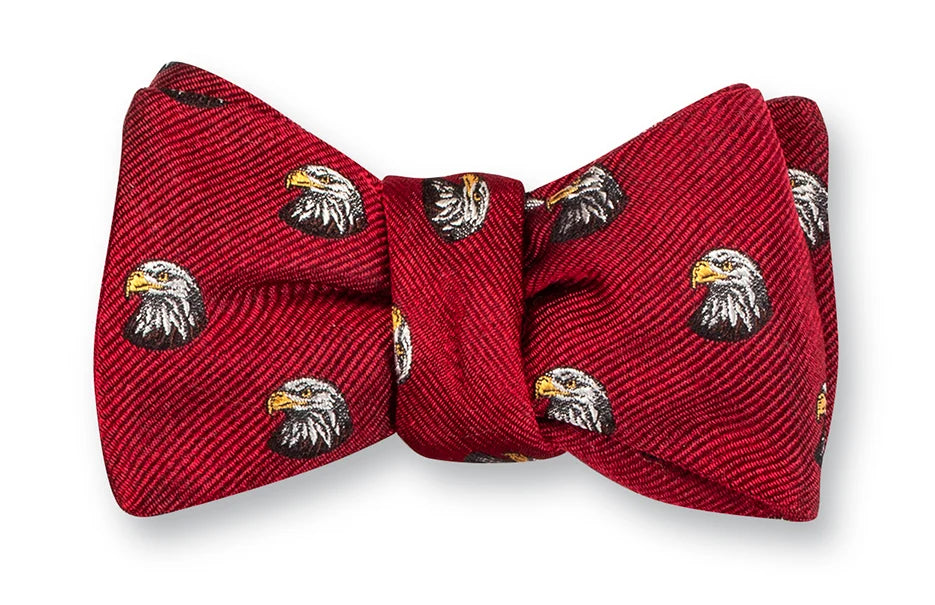 R. Hanauer Red Bald Eagle Bow Tie