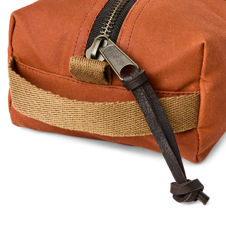 Filson Tin Cloth Travel Kit: Rust