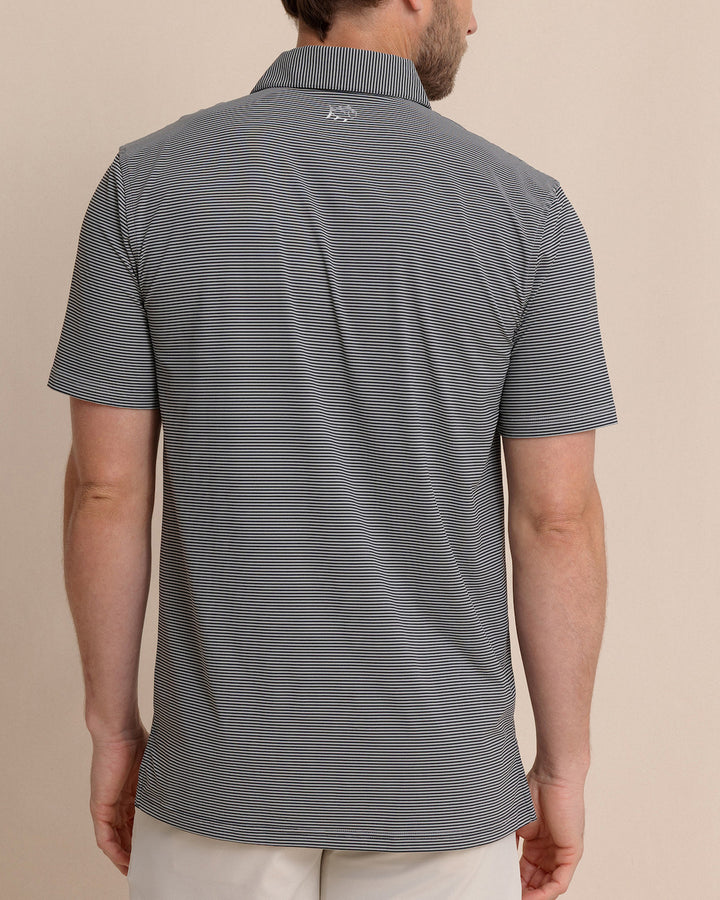 Southern Tide brrr°-eeze Meadowbrook Stripe Polo: Steel