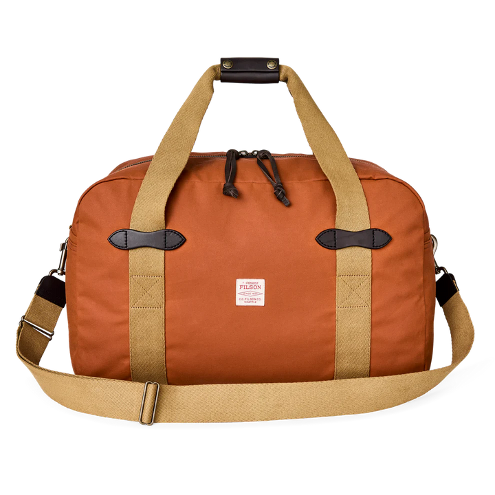 Filson Medium Tin Cloth Duffle Bag: Rust