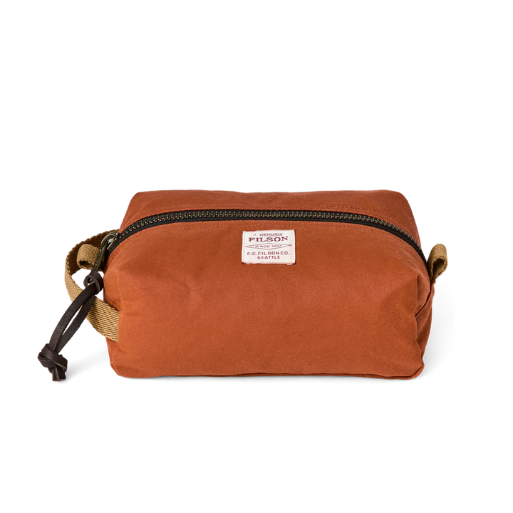 Filson Tin Cloth Travel Kit: Rust