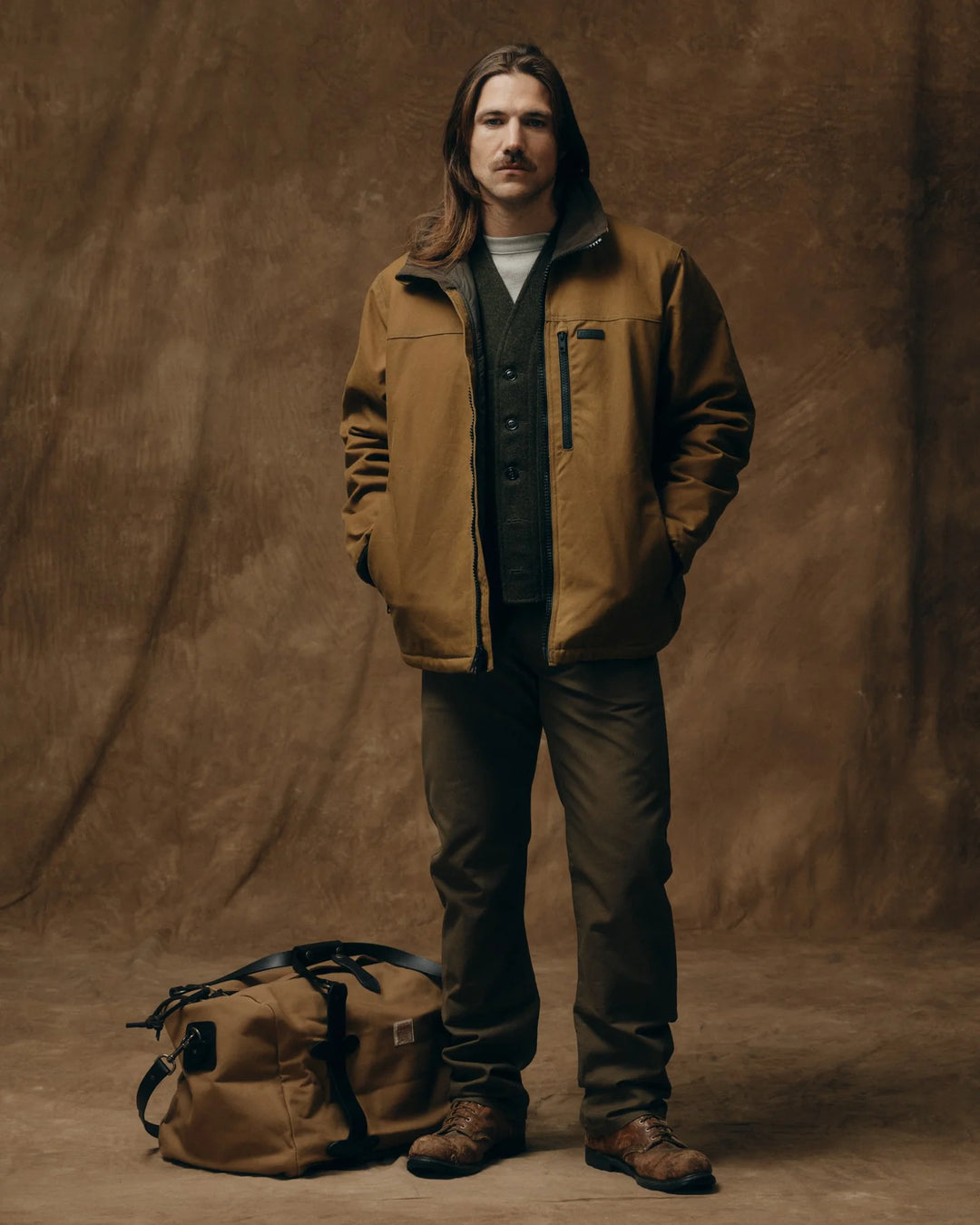 Filson Tin Cloth Primaloft® Jacket: Dark Tan
