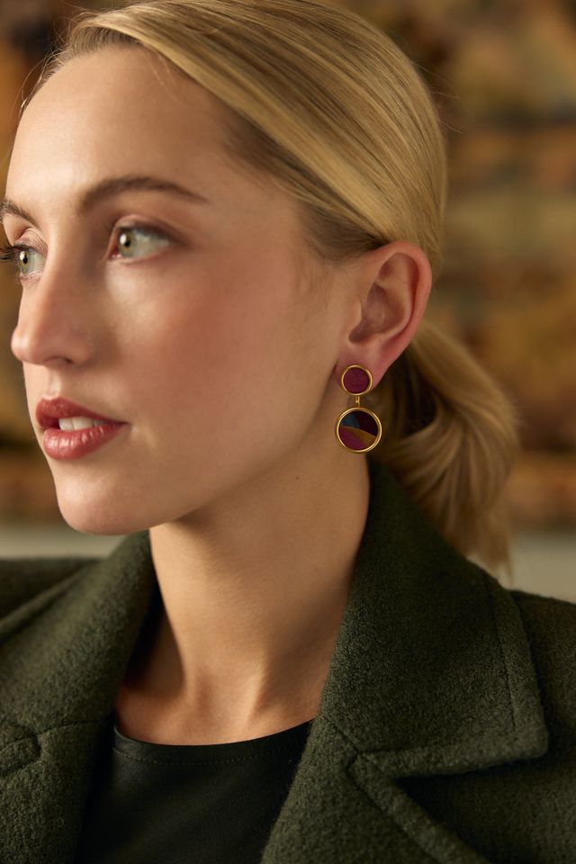 Brackish Bezel Jacket Earring: Alicia