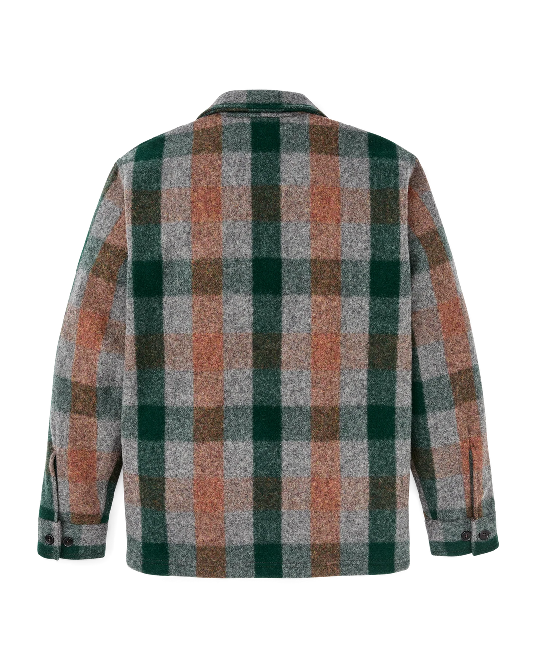 Filson Mackinaw Wool Jac-shirt: Green/Orange/Gray Plaid
