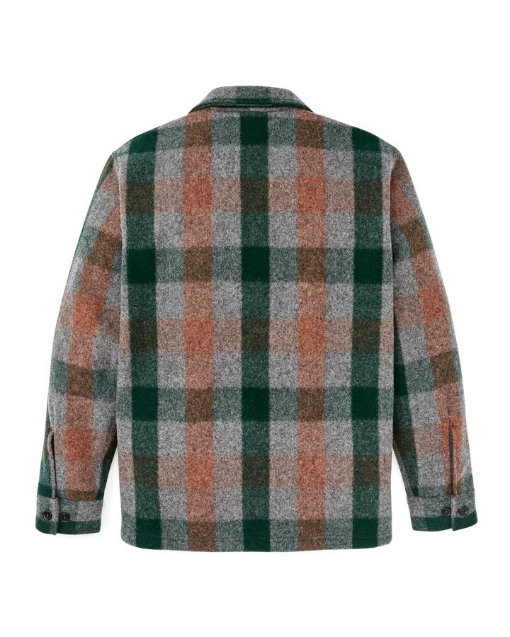 Filson Mackinaw Wool Jac-shirt: Green/Orange/Gray Plaid