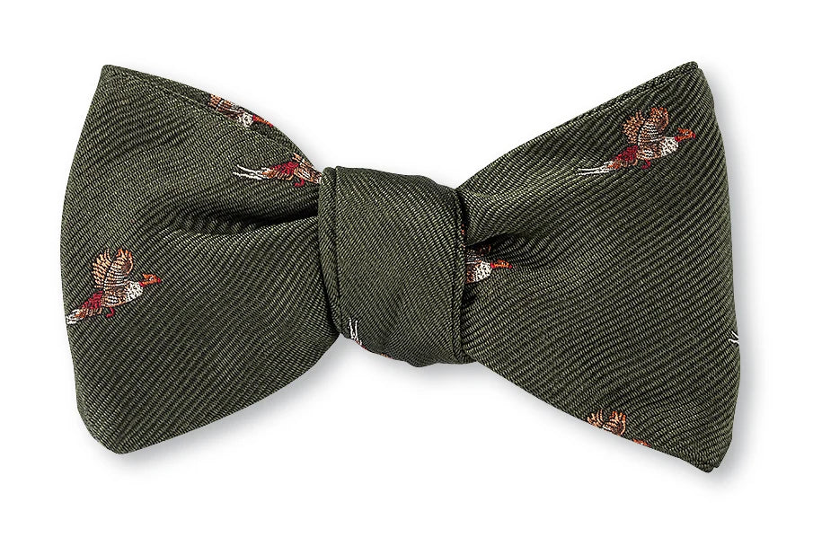 R. Hanauer Green Albright Pheasant Bow Tie