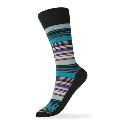 Blue, Pink, Purple Stripe Sock