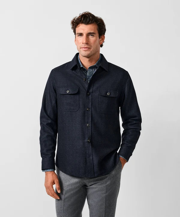 David Donahue The Moore Overshirt: Navy