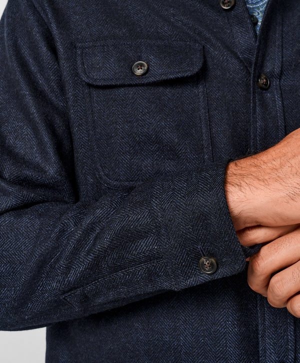 David Donahue The Moore Overshirt: Navy