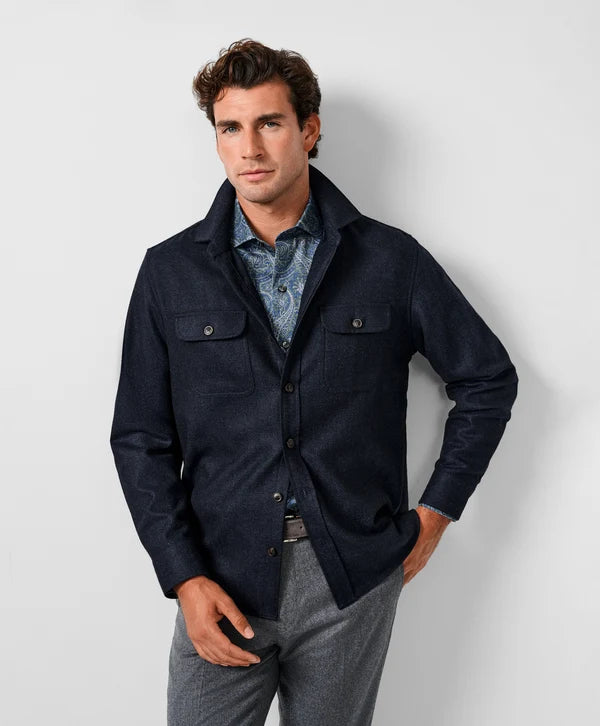 David Donahue The Moore Overshirt: Navy