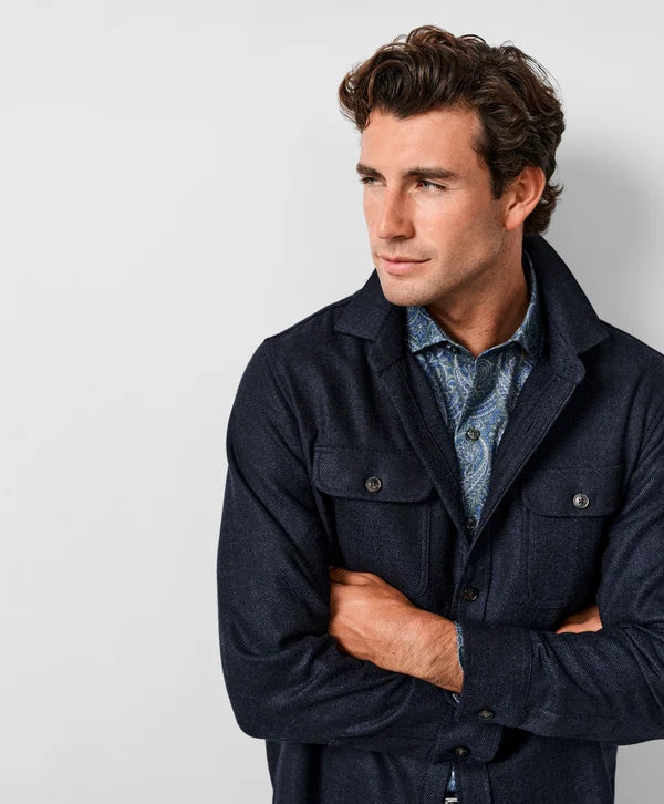 David Donahue The Moore Overshirt: Navy