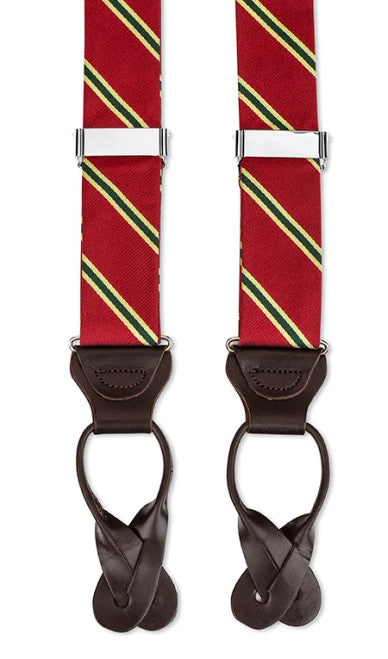 R. Hanauer Dragoons 6th Striped Silk Suspenders