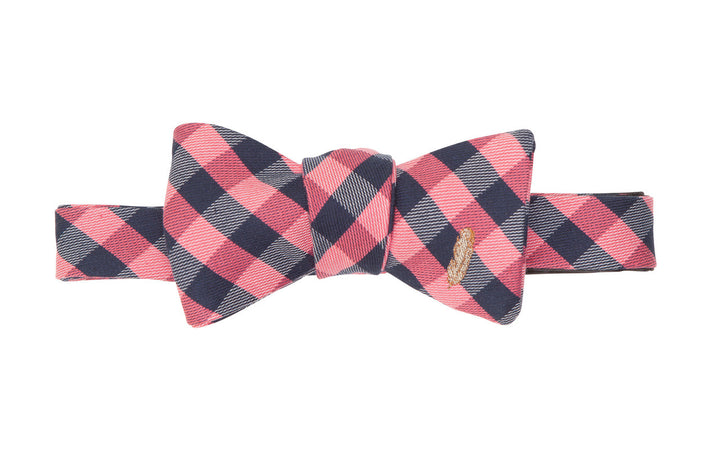 Southern Proper Feather Check Bow Tie: Red