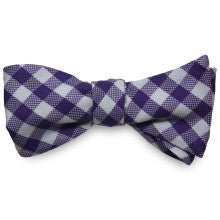 Private Stock Cotton Bow - Purple Gingham