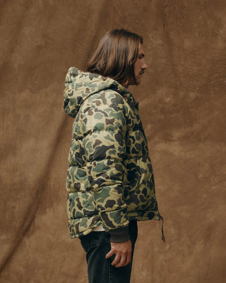 Filson Waxed Down Jacket: Tundra Shrub Camo