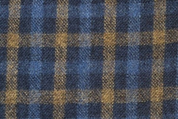 MaxDavoli by MaxMan Blue/Brown Plaid Soft Coat