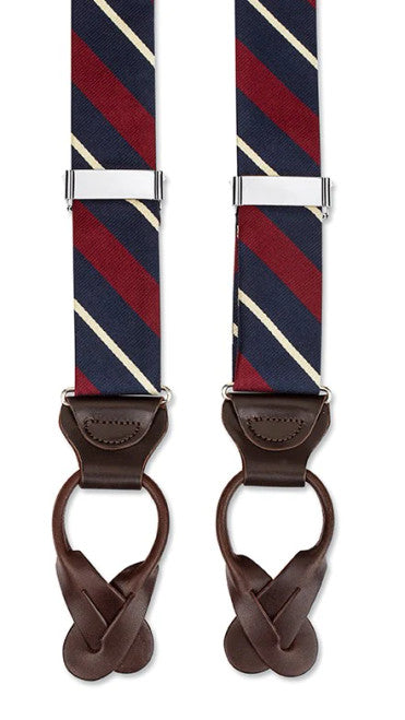 R. Hanauer Gloucestershire Striped Silk Suspenders