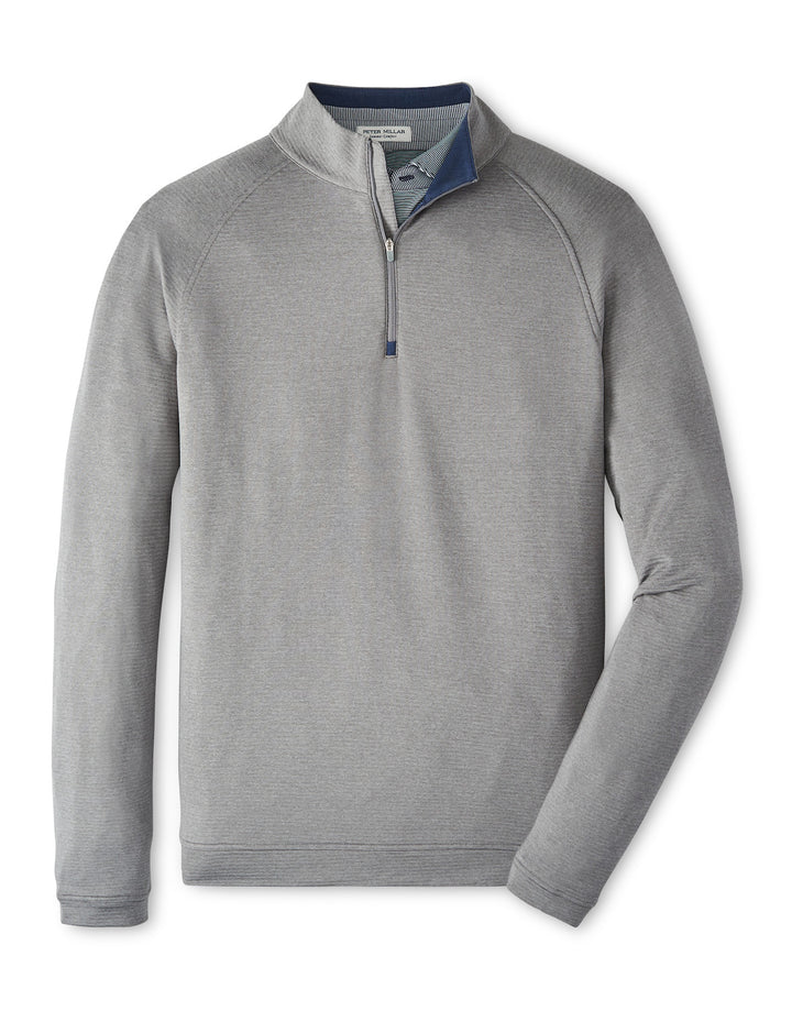 Peter Millar Beaumont Performance Quarter-Zip: Oslo Grey