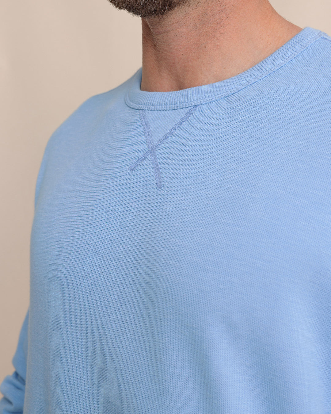 Southern Tide Long Sleeve East Bay Crew: Ocean Channel
