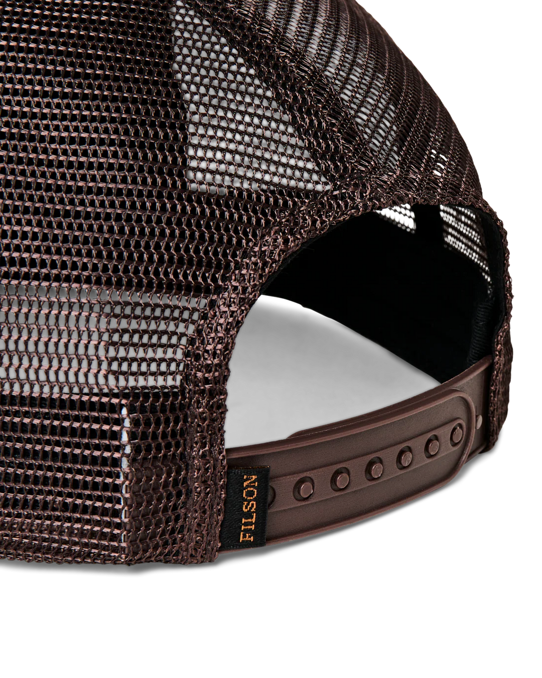 Filson Trucker Mesh Cap: Redwood/Scenic