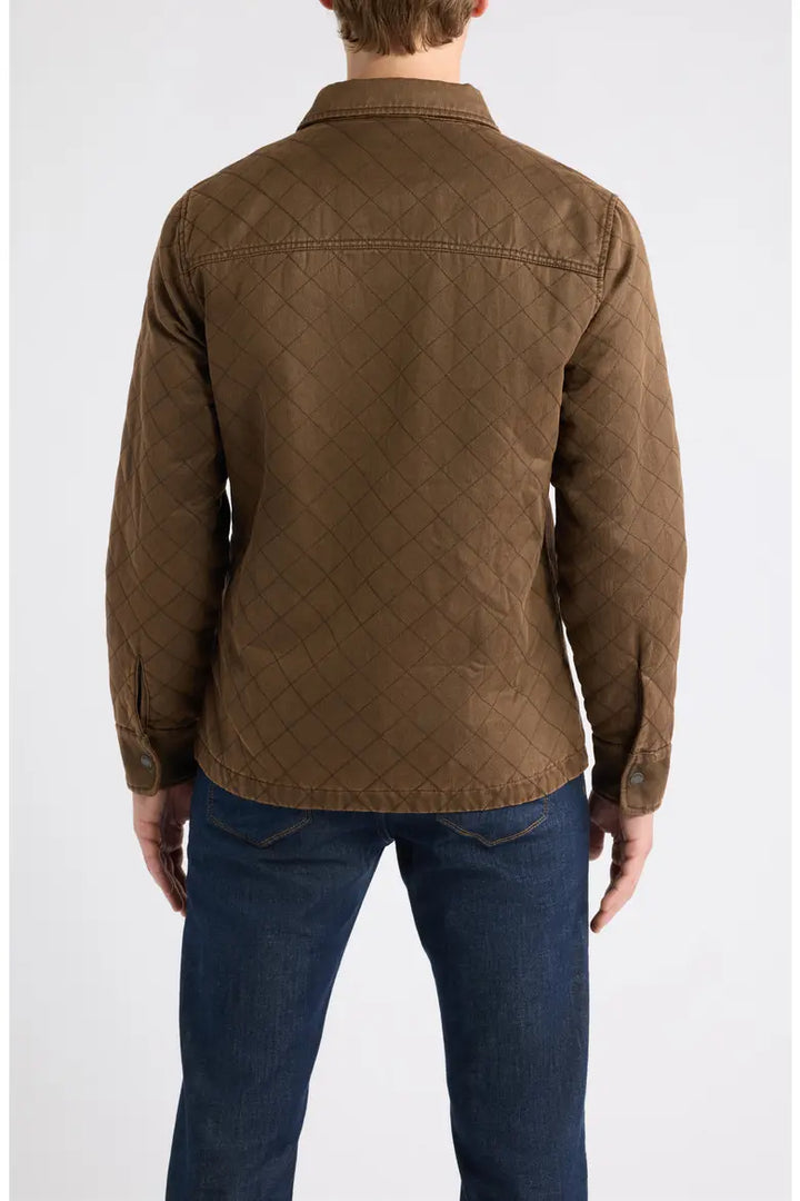 Johnnie-O Quilted Chore Coat: Russet