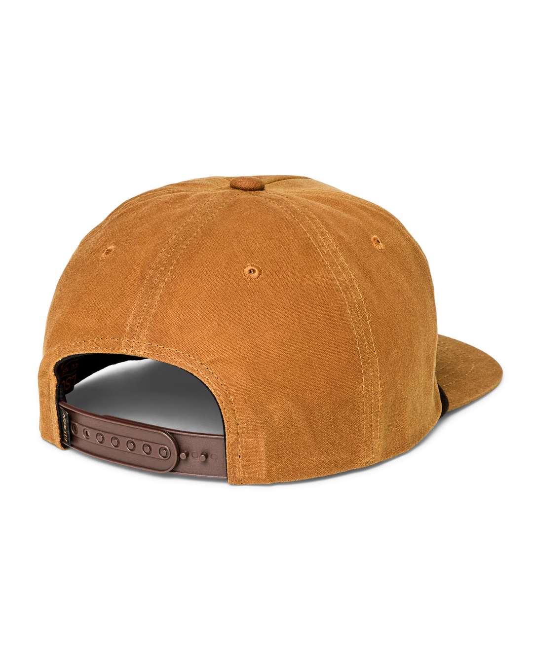 Filson Waxed Trucker Cap: Gold Brown/Scenic