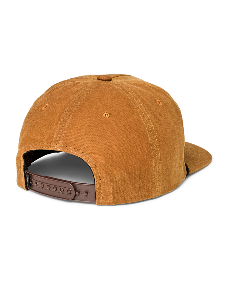 Filson Waxed Trucker Cap: Gold Brown/Scenic