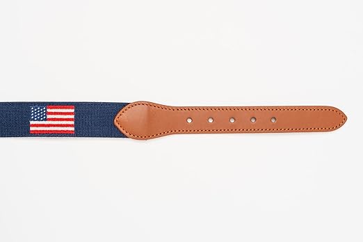 Palmetto Golf & Belt American Flag Needlepoint Belt: Navy